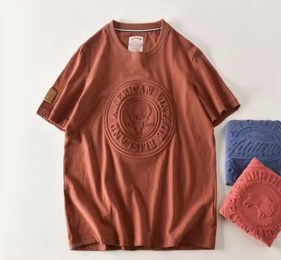 Custom printed t-shirts oversized puff print 100% cotton blank mens printed design t-shirts blank custom logo t-shirts