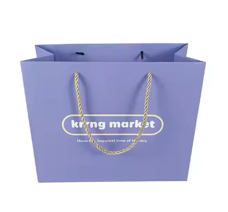 Custom Purple Art Paper Bag