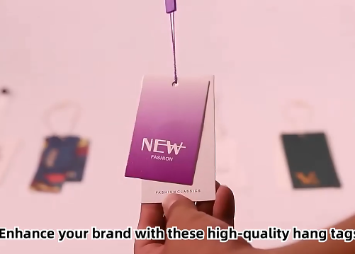 luxury recycled paper Hang Tag Garment Accessories Label Custom colorful printed Clothing String swing Hang Tags